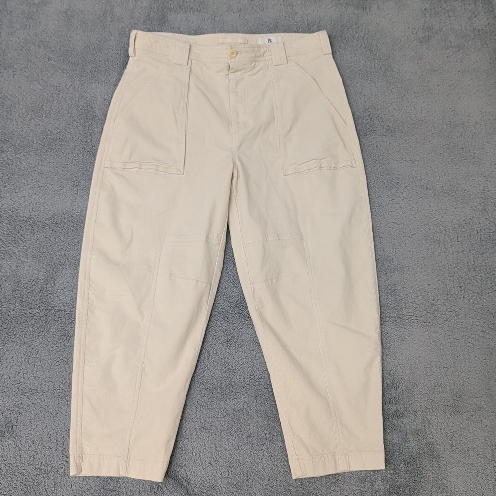 Banana Republic High-Rise Cropped Jeans in Light Cream